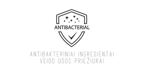 Antibakteriniai ingredientai veido odos priežiūrai